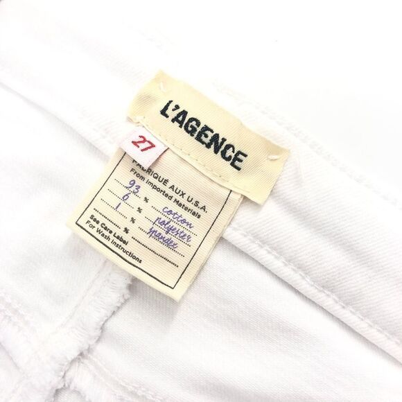 L'agence Danica High-rise Wide-leg Jeans in Blanc 27 - Picture 8 of 12